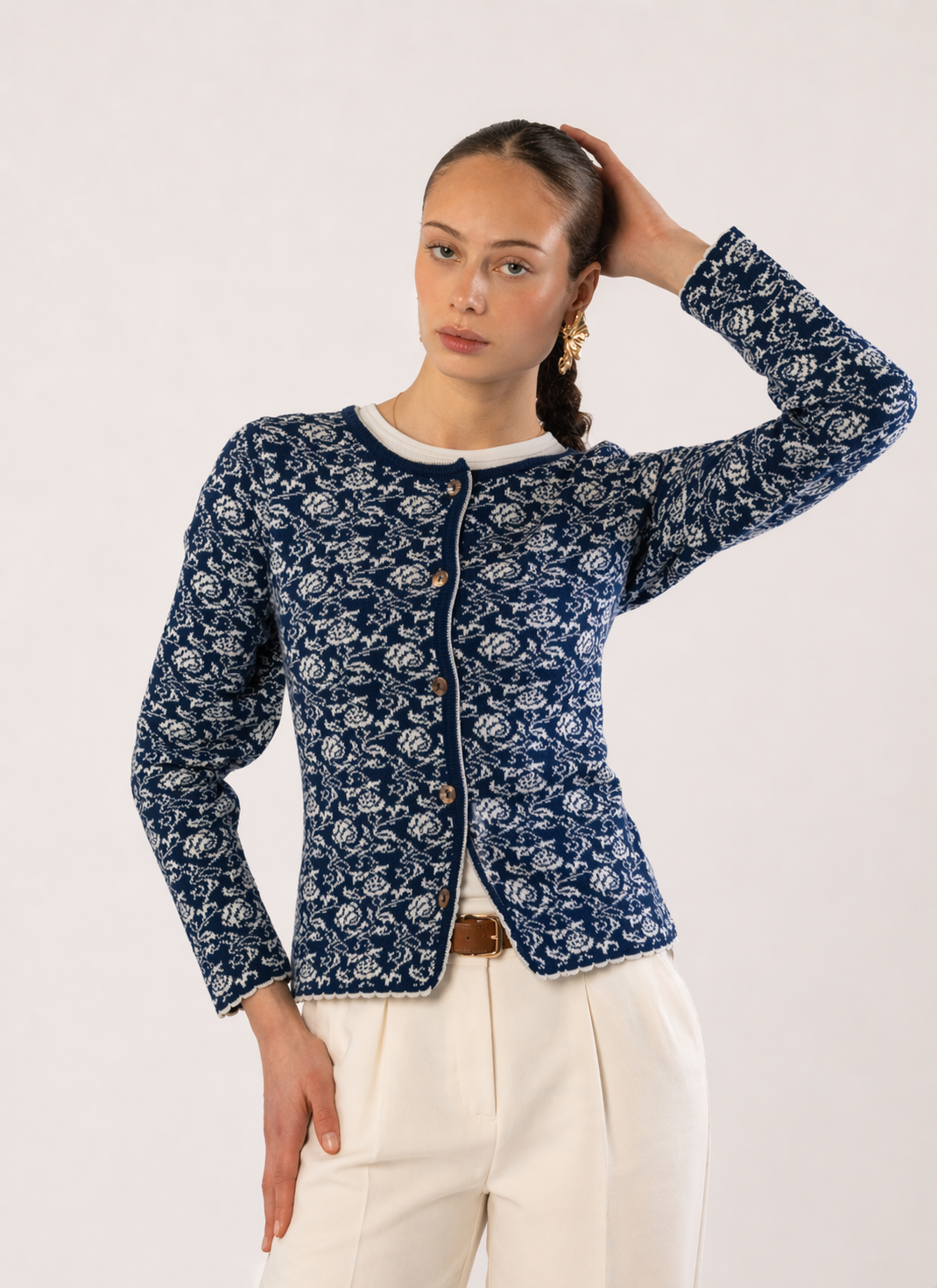 Short Knit Cardigan – Rose – Boston