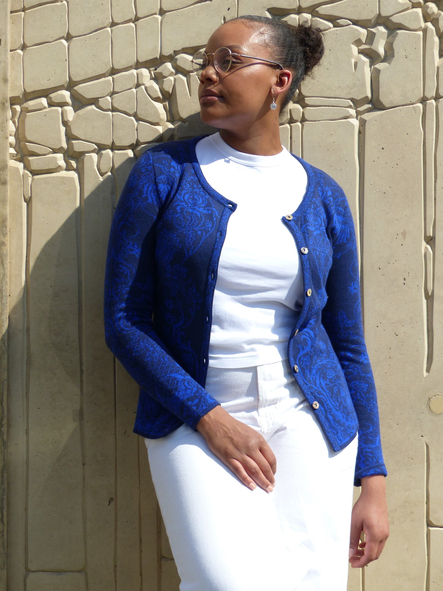 Kurze Jacke - Mitternachtsblumen