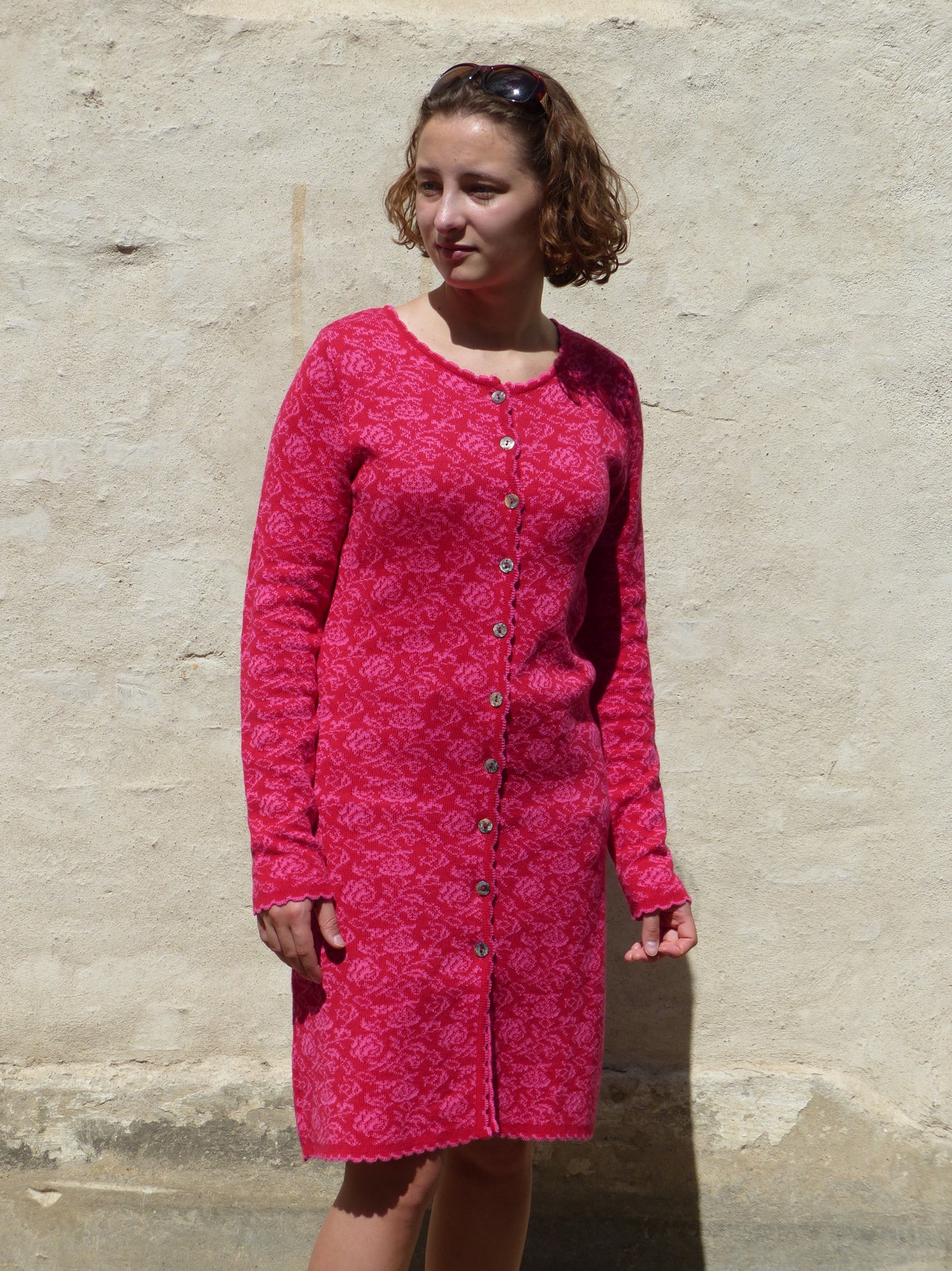 Mantelkleid - Rosa Rosen