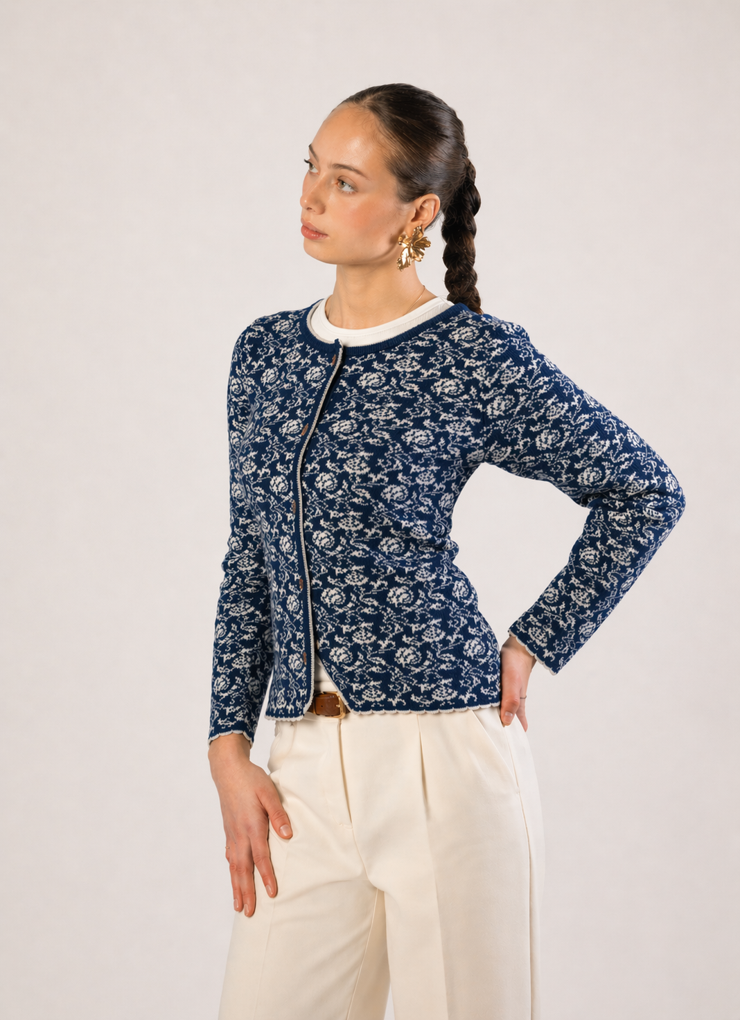 Short Knit Cardigan – Rose – Boston